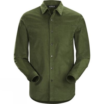 Camisa Arc'teryx Merlon Manga Larga Hombre Verde Oscuro - Chile DQA317894